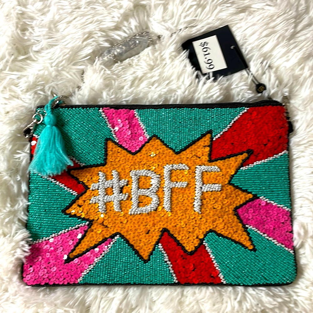 NWT Beaded Crossbody